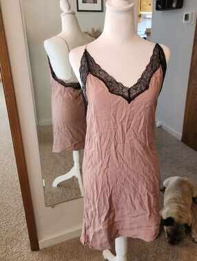 (2 For $50) Dance & Marvel Lace-Trim Slip Dress in Blush Pink